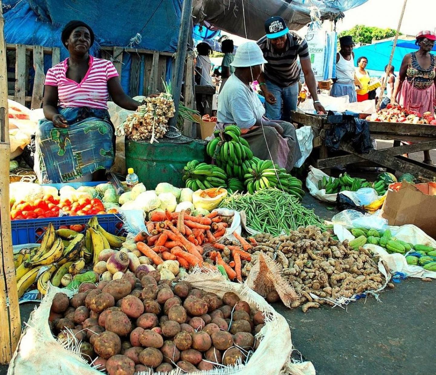 Farmers market produce in Jamaica